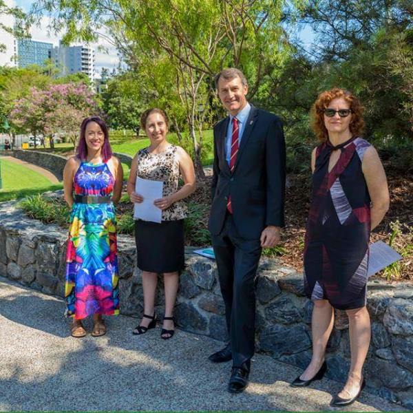 Lord Mayor Graham Quirk opens Brisbane domestic violence memorial